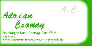 adrian csomay business card